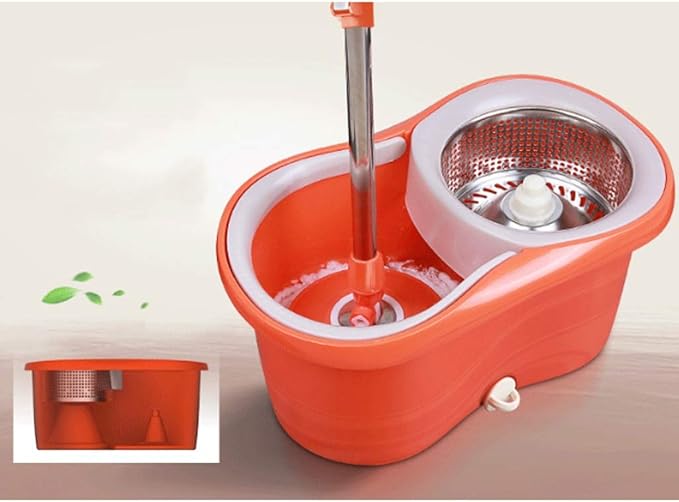 Drive Mop Rotating Hand-Free Dry and Wet Stainless Steel Good God Mopping Bucket Home