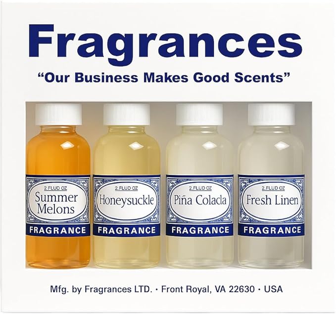 Rainbow RainMate Sirena Hyla Compatible Vacuum Fragrances – Assorted Fragrance 4-Pack For Water-Based Vacuums (Summer Essentials - Summer Melon Honeysuckle Pina Colada Fresh Linen)