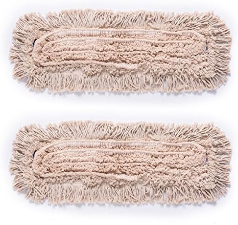 Microfiber Dust Mop Head Refills Pack of 2 for Hardwood Tile Laminate &amp Stone Floors (24'')