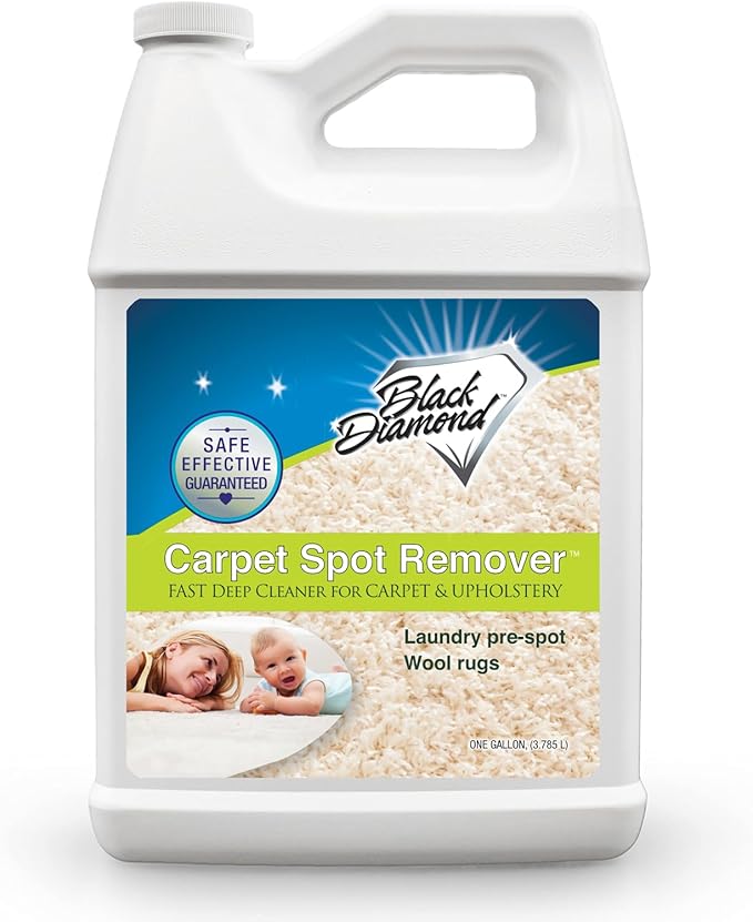 Black Diamond Stoneworks Carpet &amp Upholstery Cleaner: Fast Acting Deep Cleaning Spot &amp Stain Remover Spray Also Works Great on Rugs Couches and Car Seats (1-Gallon)