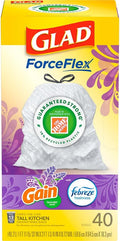 Glad® x Home Depot Gain Lavender Scented ForceFlex Trash Bags