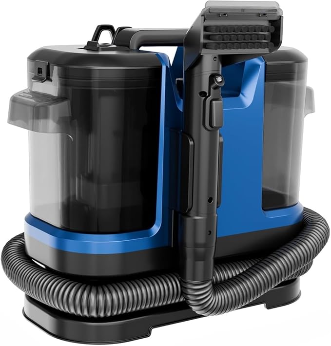 Portable Carpet Cleaner with Steam&amp Heating System Powerful Suction Carpet Cleaner with 3 Cleaning Tools&amp Solution 2 in 1 Upholstery Cleaner Steam Cleaner(Blue)