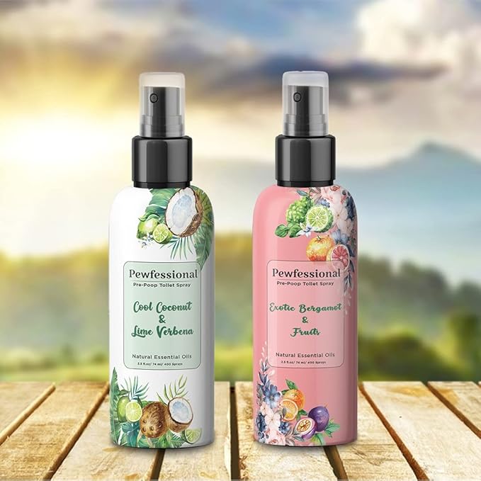 Poop Spray for toilet Pre Poo Toilet Spray Bathroom Odor Eliminator and Air Freshener 2.5 Ounce 5 pack Travel Size