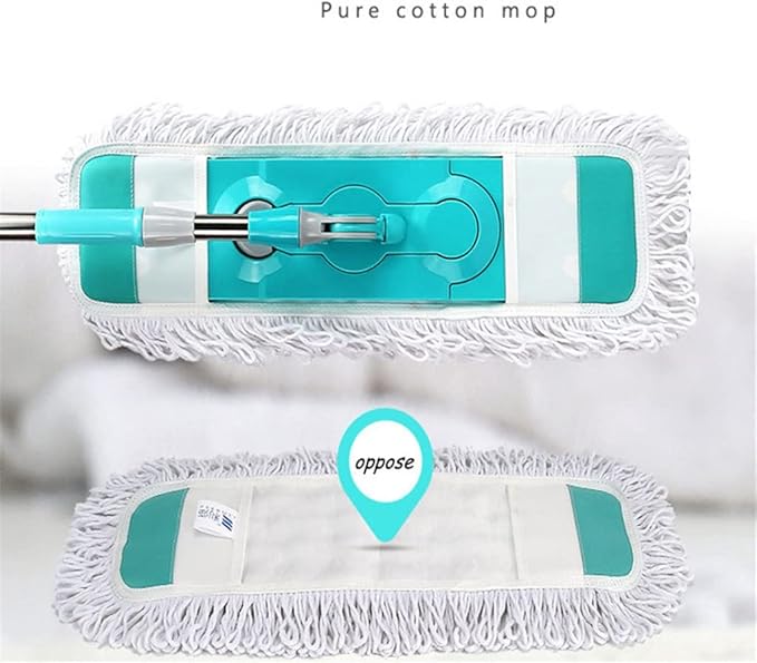 60Cm Mop Stainless Stee Telescopic Handle Dust Pad Push Premium Mop Robust Adjustable 360 Rotatable Mop