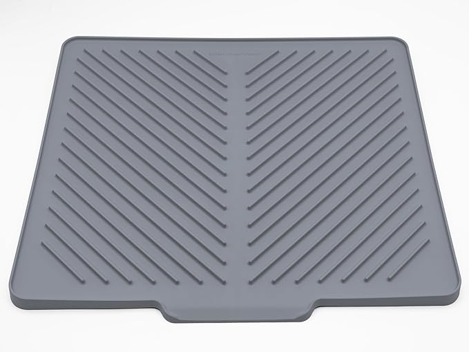 WeatherTech DishMat Drain- 16 x 18 Drip Dry Hand-Washed Dish Drying Mat Slate