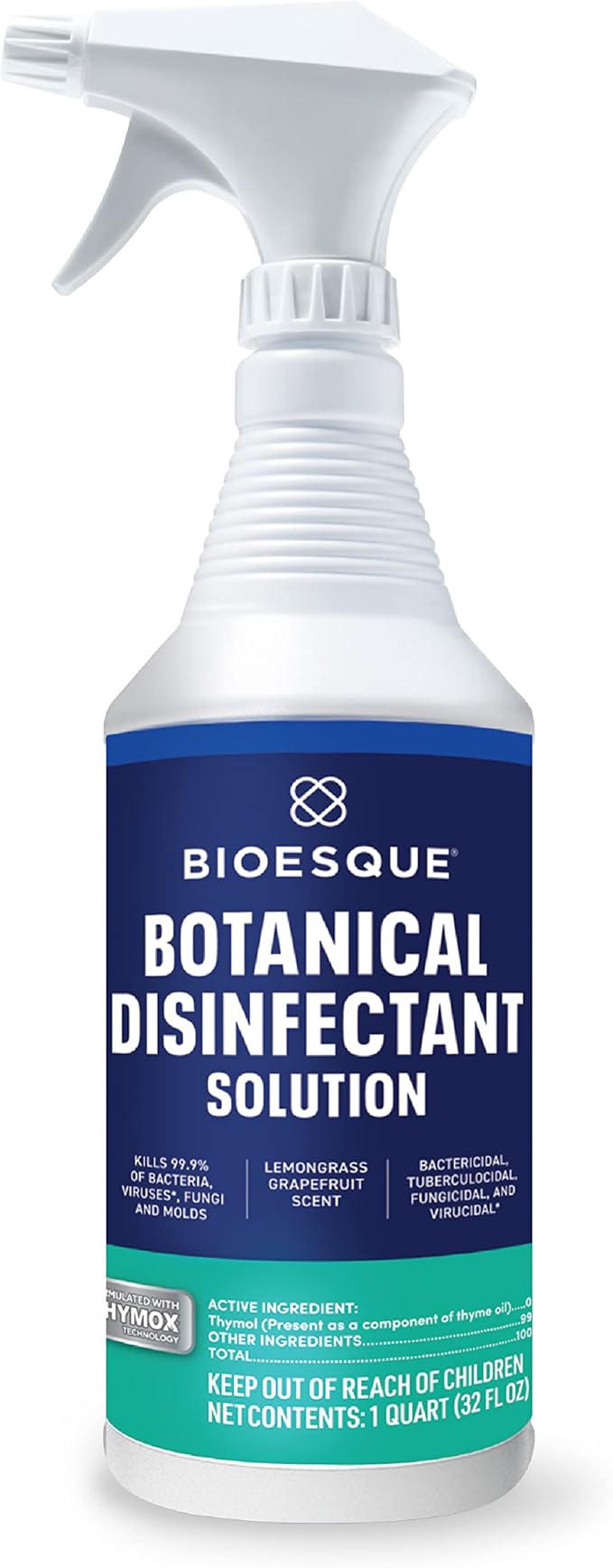 Bioesque Botanical Disinfectant Solution Heavy Duty Broad-Spectrum Disinfectant Kills 99.9% of Bacteria Viruses* Fungi &amp Molds 32 Fluid Ounce (Pack of 12)
