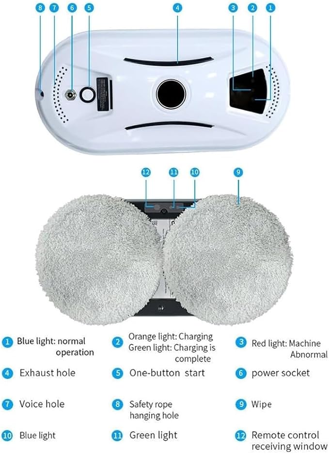 Automatic Smart Window Cleaning Robot 2026 Upgraded Window Cleaner Robot Auto Dual Spray Edge Detection Streak-Free Shine Strong Suction Remote Control for Home Glass Cleaning (Black)