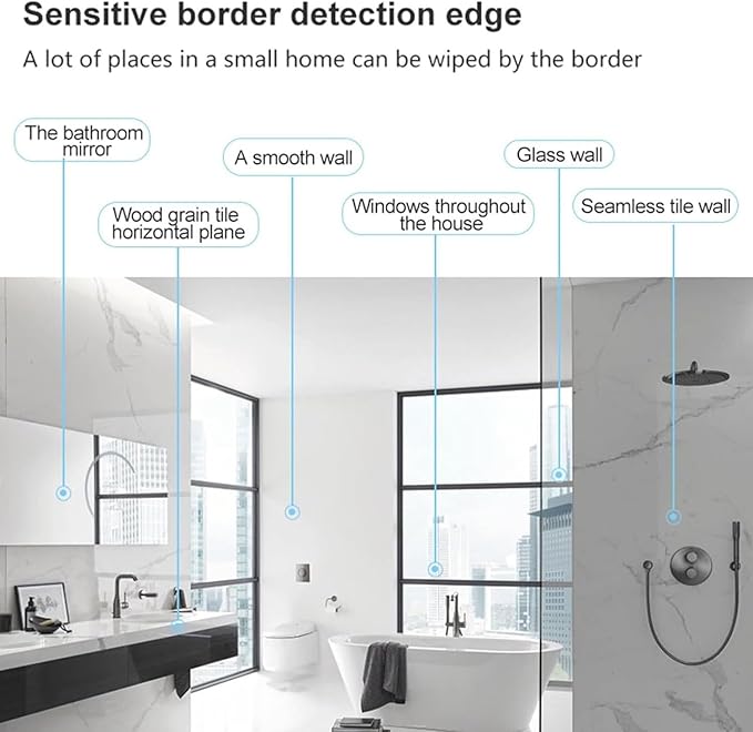Window Cleaner Robot 50ML Dual Water Tank 3000Pa Strong Suction Smart Window Cleaning RobotRemote Control Robot Window Cleaner Suitable for Outdoor/Indoor High Rise Windows