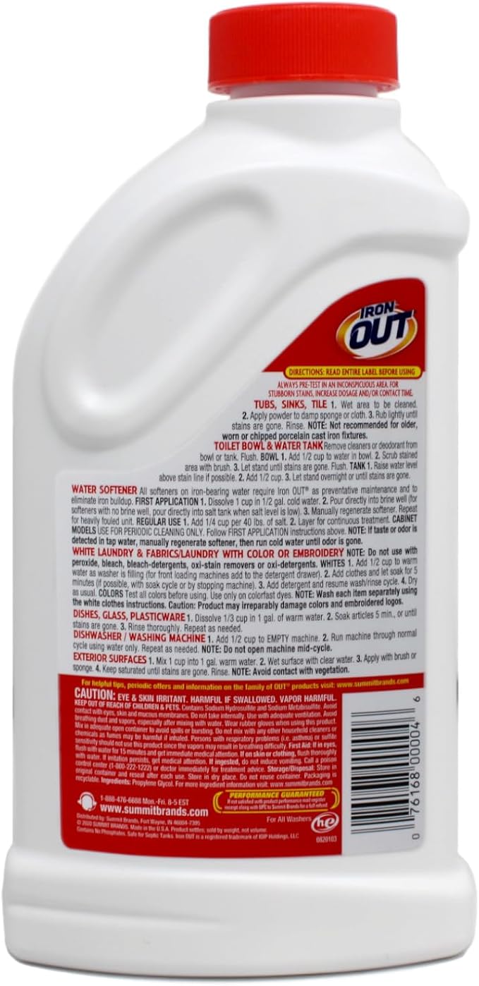 Iron OUT IO30N Rust Stain Remover Powder 1 lb 12 oz Bottle 2 Count