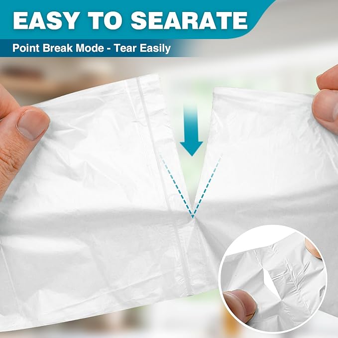 Small Trash Bags 2-4 Gallon Trash Bag 1000 Count Super Value Small Garbage Bags Bathroom Mini Trash Bags Unscented Clear Wastebasket Bin Liners Plastic Bags
