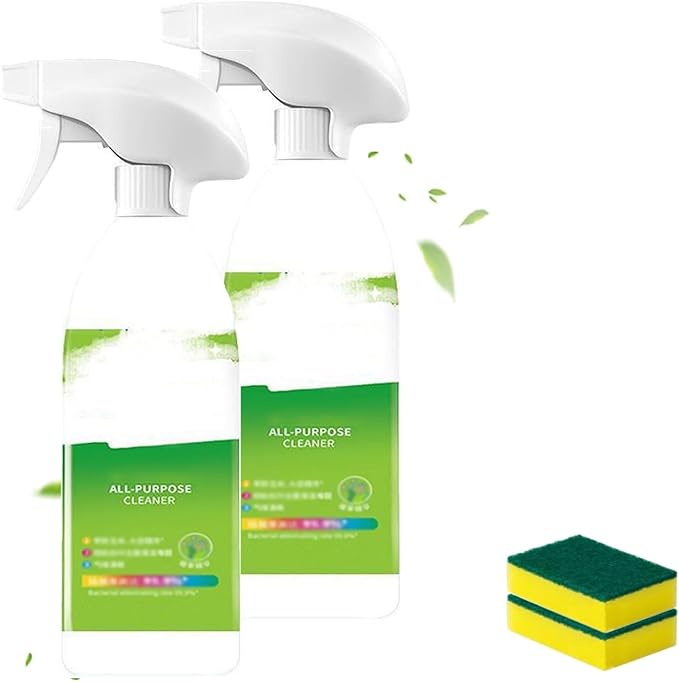 500ml Household Efficient All-Purpose Cleaner Multi-effect Degreasing &amp Stain Removal Agent Powerful Kitchen Heavy Oil Foam Cleaner for Oven Stove Range Hood Pots and Pans (2Pcs)