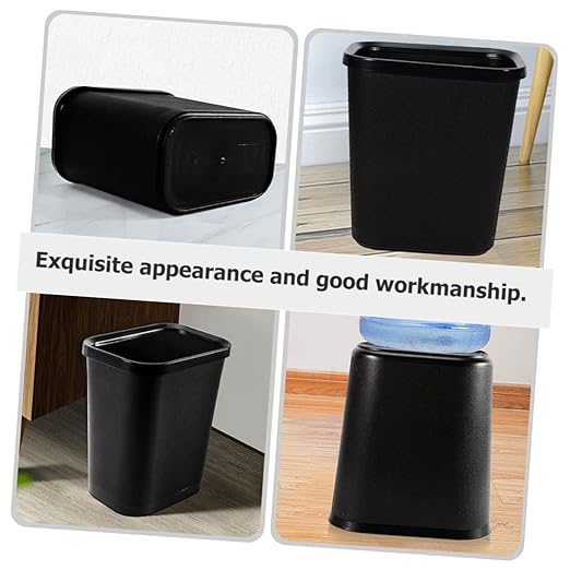 Thickened Plastic Trash Can Wastebasket for Home Bathroom Bedroom Office Hotel Opening Garbage Bin with Simple Design Practical Narrow Rectangular Container for Neat Living Spaces