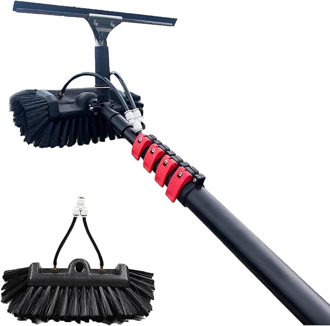 Window Cleaning Telescopic PoleWater Fed Extendable BrushSuitable for Cleaning Conservatory Roof Photovoltaic Panel Cleaning Tools5.4m(18ft)