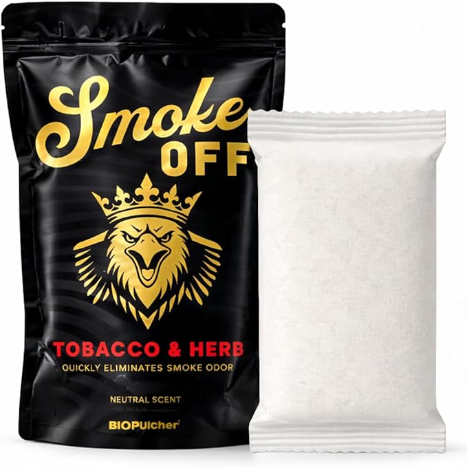 Tobacco and herb smoke odor eliminator gel bar neutral scent for home car office and smoking lounges - Biopulcher Smoke OFF.