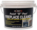 300467 Paint N Peel Fireplace Cleaner – Removes Smoke &amp Soot Stains from Brick Tile &amp Stone Surfaces Around Fireplace Fronts &amp Hearths – Water-Based &amp Easy Peel-Off 1/2 Gallon