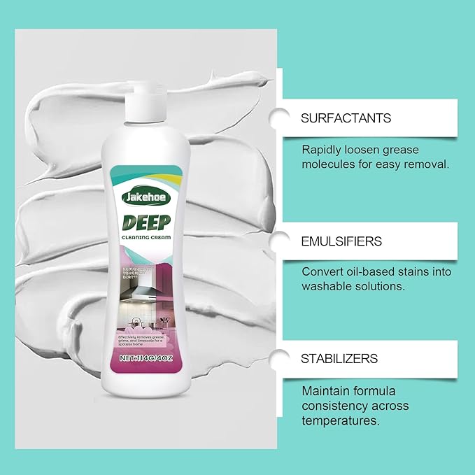 Household Grease Cleaner Multi-Purpose For Kitchen &amp Bathroom Dissolves Tough Grease Limescale &amp Stains No Dilution Easy To Use(3PCS)