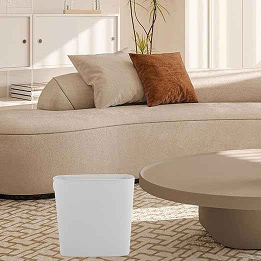 Zerodeko 2pcs Plastic Trash Can Wastebasket 8l Lock Lid Kitchen Rubbish Bin for Home Office Bathroom Storage Container