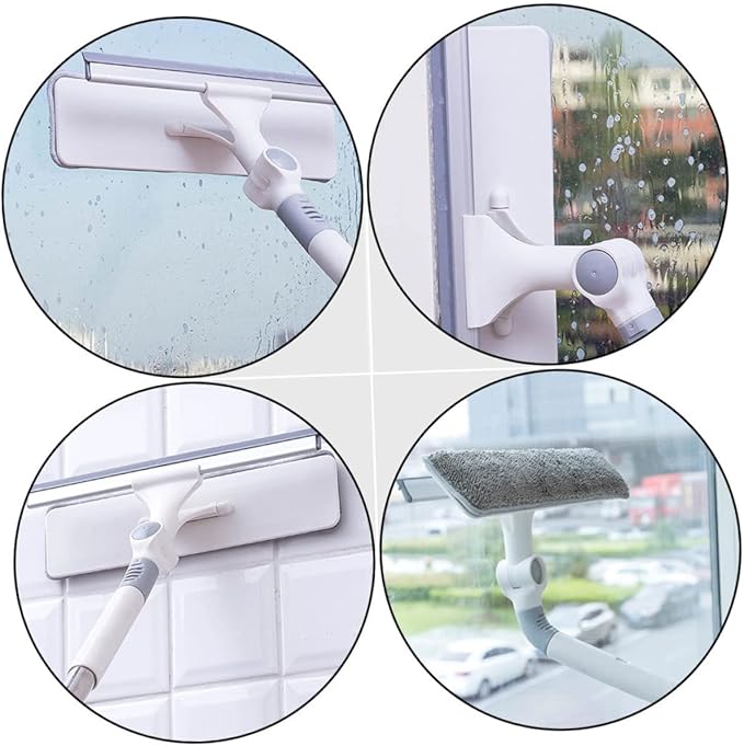 1Pc Double Sided Glass Cleaning Tool Multi Function Floor Mop with Ergonomic Design Durable for Use Windows Tiles and Floors