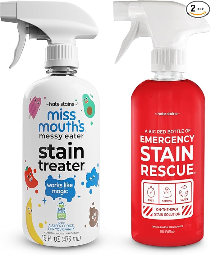 Miss Mouth's Messy Eater Stain Treater and Emergency Stain Rescue 16oz Bottle Bundle