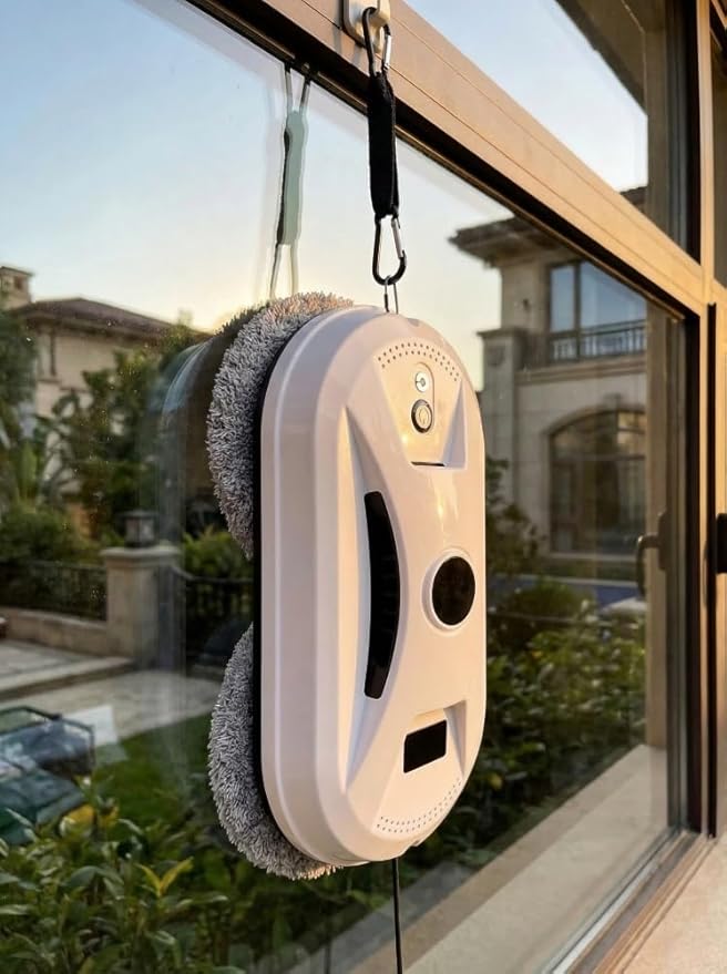 Automatic Window Cleaning Robot Smart Glass Cleaner for High-Rise Windows and Mirrors Robotic Cleaner with Dual Spinning Mops AI Smart Path Technology and Remote Control Robotic Vacuum Cleaner