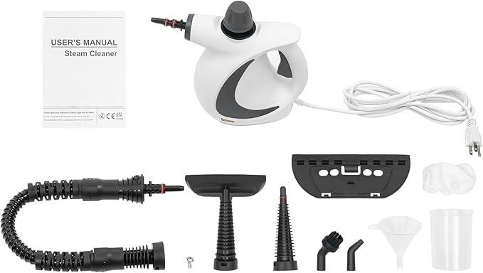Handheld Steam Cleaner 1050W High Temperature 239°F Steamer for Cleaning Floors Windows Cars Kitchen &amp Bathroom with 7 Accessories Pressurized Handheld Multi-Surface Portable Deep Steam Clea