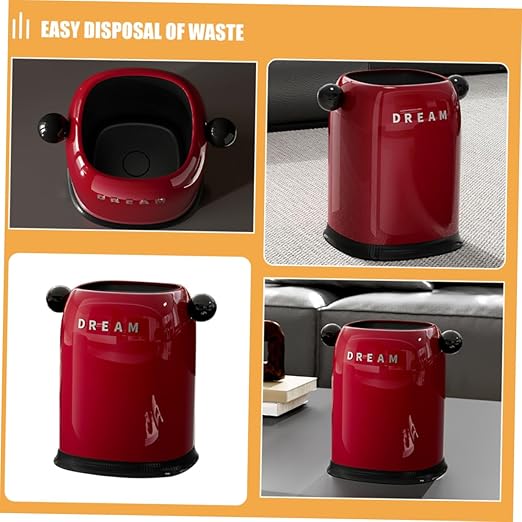 STOBOK Open Top Garbage Container Plastic Trash Can Double Walled Wastebasket with Removable Liner Bin for Bedroom Bathroom Kitchen