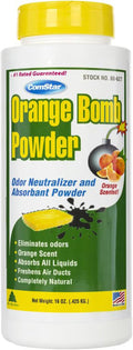 ComStar Orange Bomb Powder16 Ounces Absorbent Odor Neutralizer Fast-Acting Long-Lasting Freshness Eliminates Unwanted Odors from HVACR Systems Freshens Air in Homes Offices &amp Vehicles (60-6