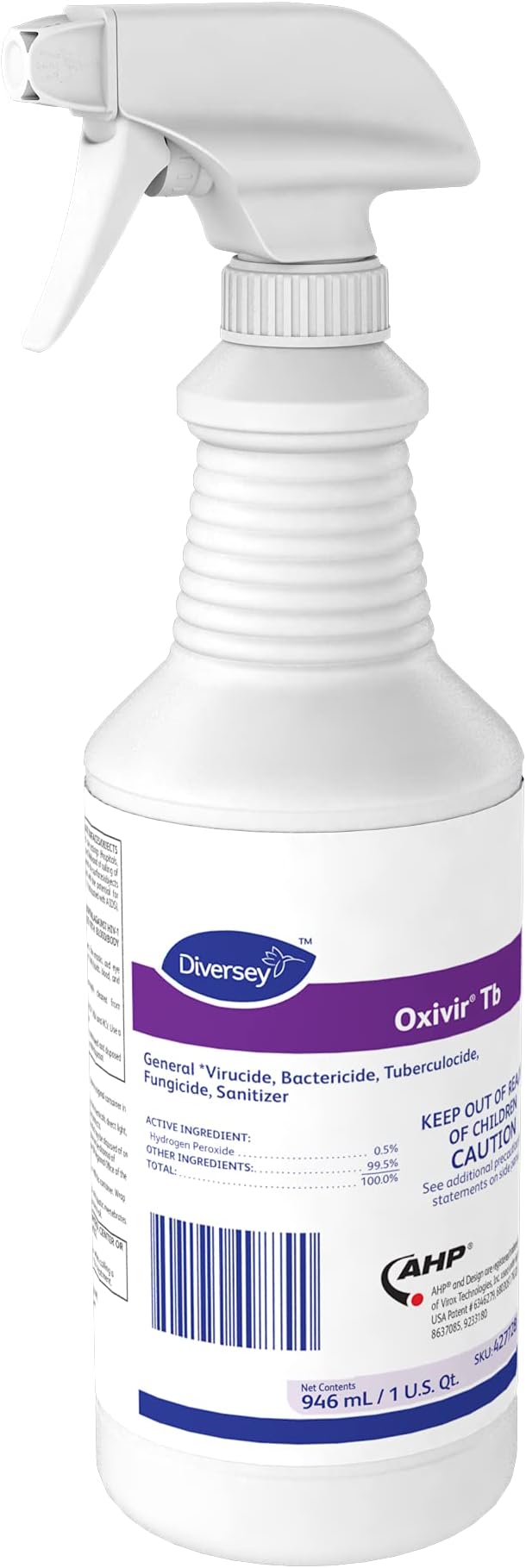 Diversey - Oxivir Tb Ready-To-Use Disinfectant Cleaner (4277285) - 32 Oz (Pack of 2 Bottles + 2 Spray Triggers)