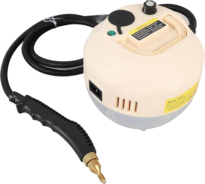 Dioche Handheld Steam Cleaner Powerful 1500W Fast Heating 15s Multi Purpose Portable Steamer for Kitchen Bathroom Tile Cleaning with 3 Brush Heads ABS Material (US Plug 110V)