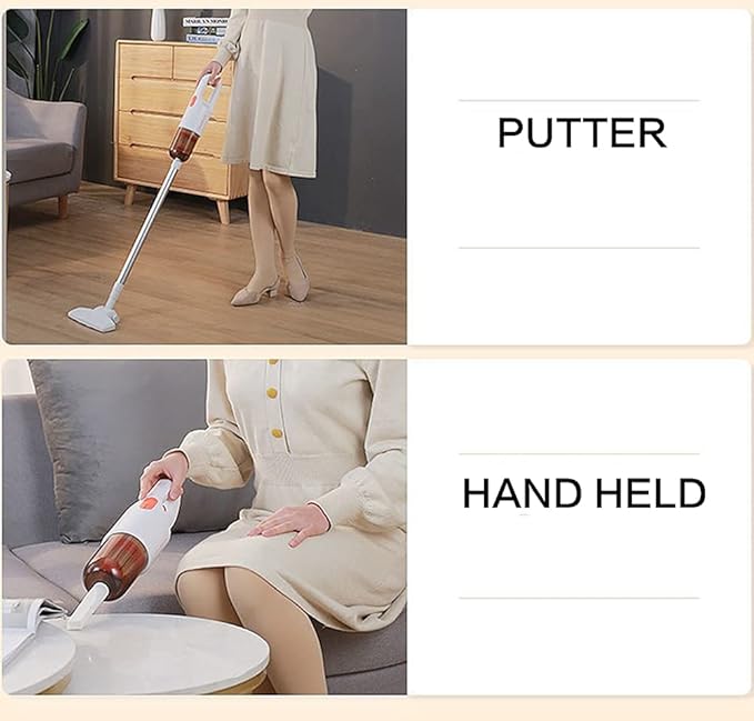 Light Weight Cordless Stick Vacuum Cleaner Powerful Suction Handheld Upright Rechargeable Cordless Vacuum Cleaner with HEPA Filter Stick Vacuum for Pet Hair Hardwood Floors Carpet (Black)