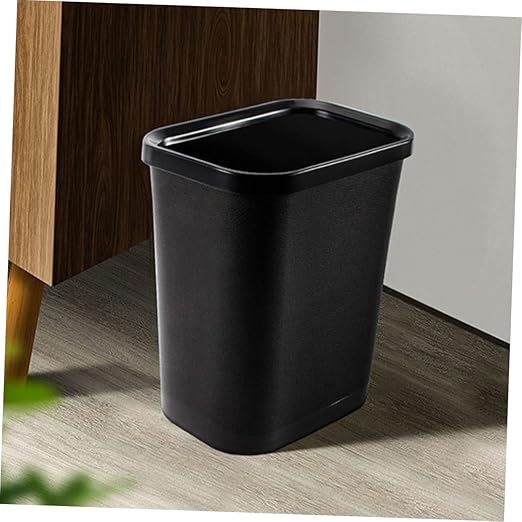 Thickened Plastic Trash Can Wastebasket for Living Bathroom Bedroom Office Hotel Opening Household Garbage Bin Kitchen Trash Container for Desk Sundries Storage