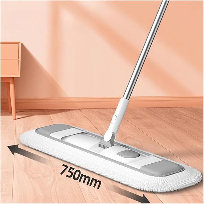 Wet Dry Dual-Purpose Flat Mop Enlarged PanelDetachable Fixed Lock BuckleStorage Hanging Hole(A Set of 75CM)