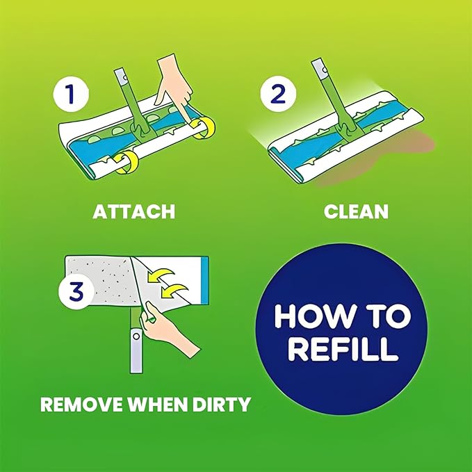 Upgraded Wet Mop Pads for Swiffer Sweeper Wet Mopping Cloths Refills32 Count