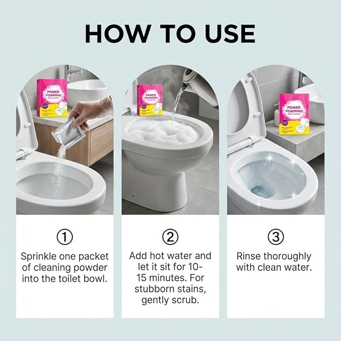 Household Toilet Bowl Cleaning Powder Effortless Stain Lifting For Daily Toilet Maintenance(1pcs)