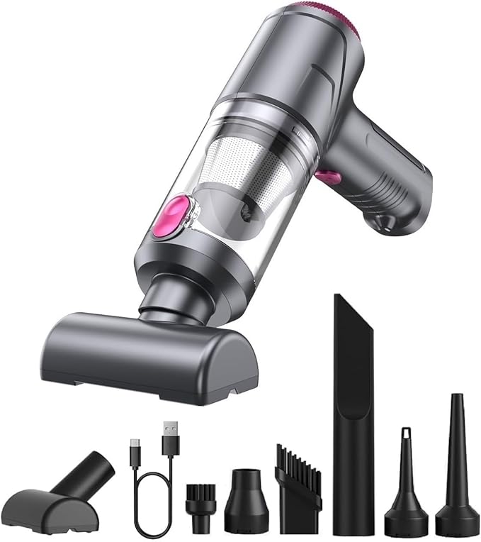 Handheld Car Vacuum Cleaner Cordless with Brushless Motor 12000PA High Power Vacuum Cleaner &amp Air Duster 4 in 1 Keyboard Portable Mini Hand Held Vacuums Cleaner for Car Home