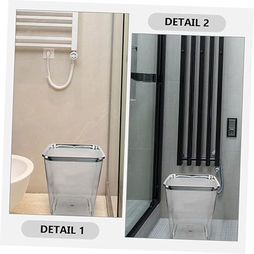 Large Transparent Plastic Trash Can for Bathroom Bedroom Home Thickened PP Wastebasket Without Lid Practical and Clean Household Garbage Container