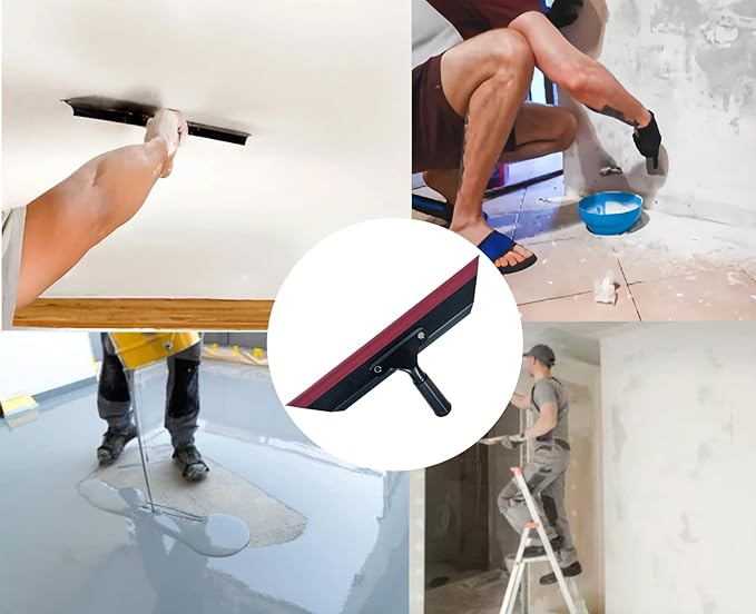 18in Magic Squeegee Trowel Spreader Trowel with Smooth Flexible Blade Professional Epoxy Tool for Knockdown Drywall Concrete Epoxy Smoothing Sprayed Surfaces