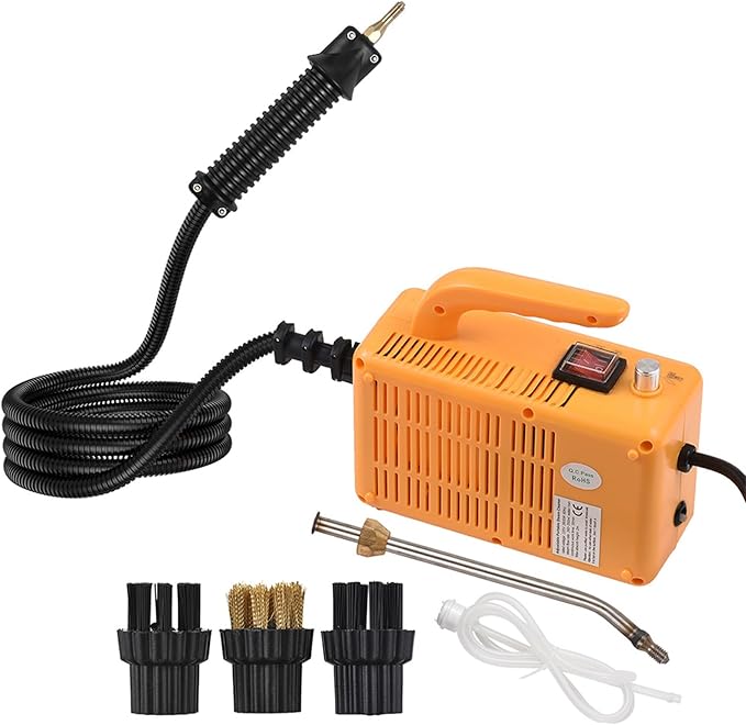1700W High Pressure Steam Cleaner Handheld Portable Steam Cleaning Machine with 3 Brushes for Cleaning Grout Tile Car Kitchen Bathroom (Direct Injection 110V 1700)