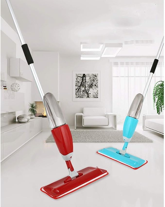 Spray Mop for Floor Cleaning Hardwood Floor Mop Microfiber Mop for Tile Floors Wet Mop with Sprayer(White-Dinosaur Doodle4)