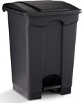 Safco Plastic Step-On Trash Can for Hands-Free Disposal Great for Home and Commercial Use 12 Gallon Black (9925BL)
