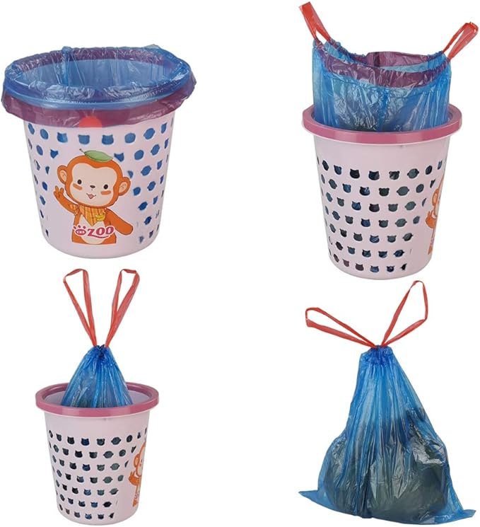 Bringer 200 Counts Blue Tall Kitchen Drawstring Trash Bags 13 Gallon