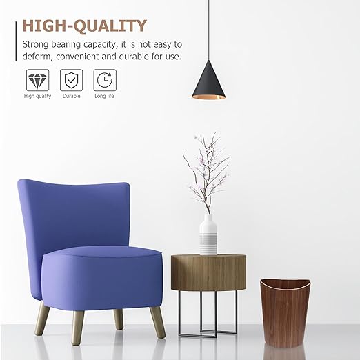 Garneck Japanese-Style Wooden Trash Can Opening Kitchen Rubbish Bin Decorative Household Wastebasket for Bedroom Office Hotel with Simple Nordic Design Easy to Clean