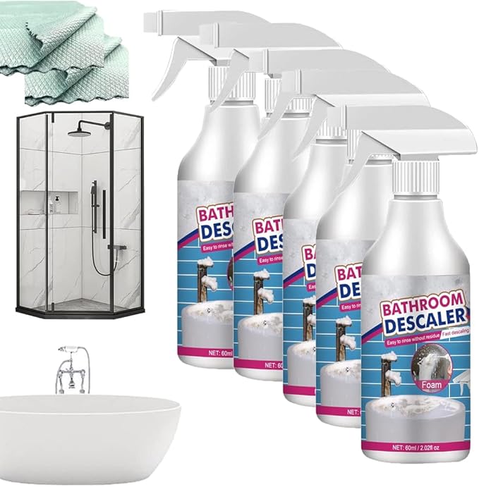 Stubborn Stains Cleaner - Bathroom Descaler Cleaner Limescale Cleaner Luckydogs Multipurpose Bathroom Foam Cleaner All-Purpose Bathroom Descaler Foam Cleaner Spray (5 bottle)