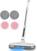 Cordless Electric Mop Electric Spin Mop with LED Headlight and Water Spray60 Mins Spin Power Scrubber Mops for Floor Cleaning2000mAh Battery350ml Water TankStanding StorageLight Weight