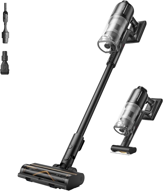 DREAME Cordless Stick Vacuum Cleaner Z30 Essential 210AW Suction with Big Dust Cup Up to 90 Mins 99.99% Filtration Efficiency HEPA H14 Filter Dust Reveal Technology Multi-Surface Vacuuming