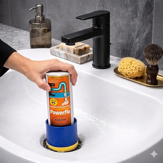 PowerFlo is a non-chemical Safe Instant Drain Opener for all Diameter Drains. Does not use air pressure or chemicals. Powerful solution with 18 applications (Full Starter Kit)