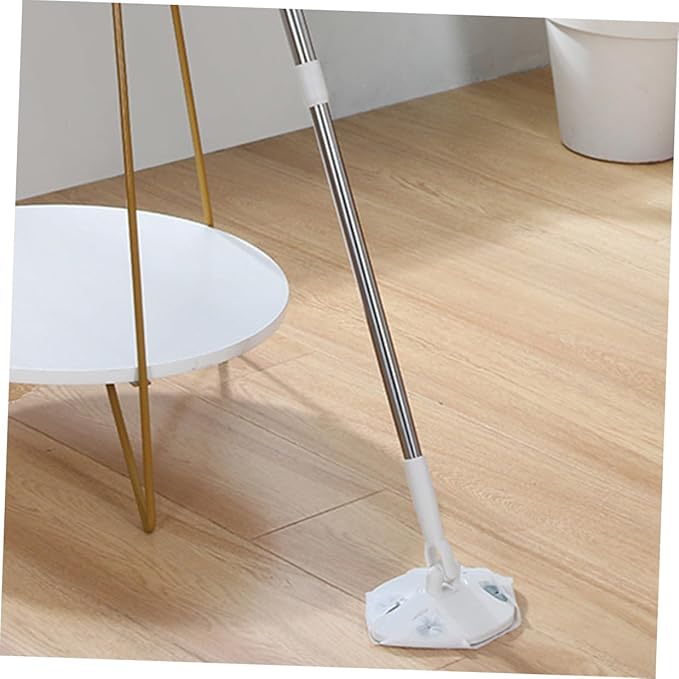 FRCOLOR Household Dust Mop with Face Towel Replacement Rotatable Dry Cleaning Mop Retractable Long Handle Floor Dust Cleaner for Home Use