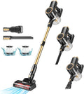 Cordless Vacuum Cleaner Stick Vacuum Anti-Tangled Handheld Vacuum Cleaner Self-Standing Rechargeable Battery LED Display for Pet Hair/Carpet/Floor