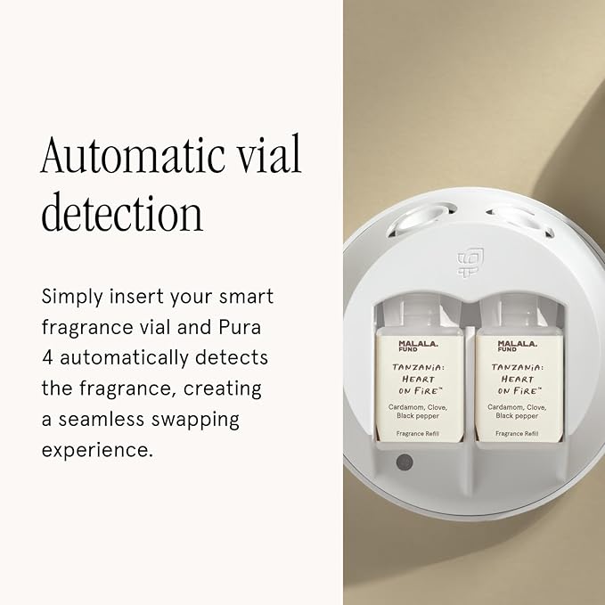 Pura &amp Malala Home Scent Refill - Smart Home Air Diffuser - Hours of Luxury Fragrance per Refill - Clean &amp Safe Pura Diffuser Refills - Tanzania: Heart on Fire (2 Pack)