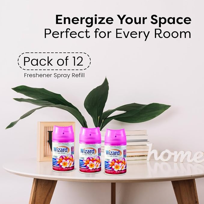 12 WIZARD AUTOMATIC SPRAY REFILLS 5 oz HAWAIIAN RETREAT